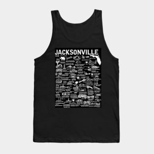 Jacksonville Map Art Tank Top